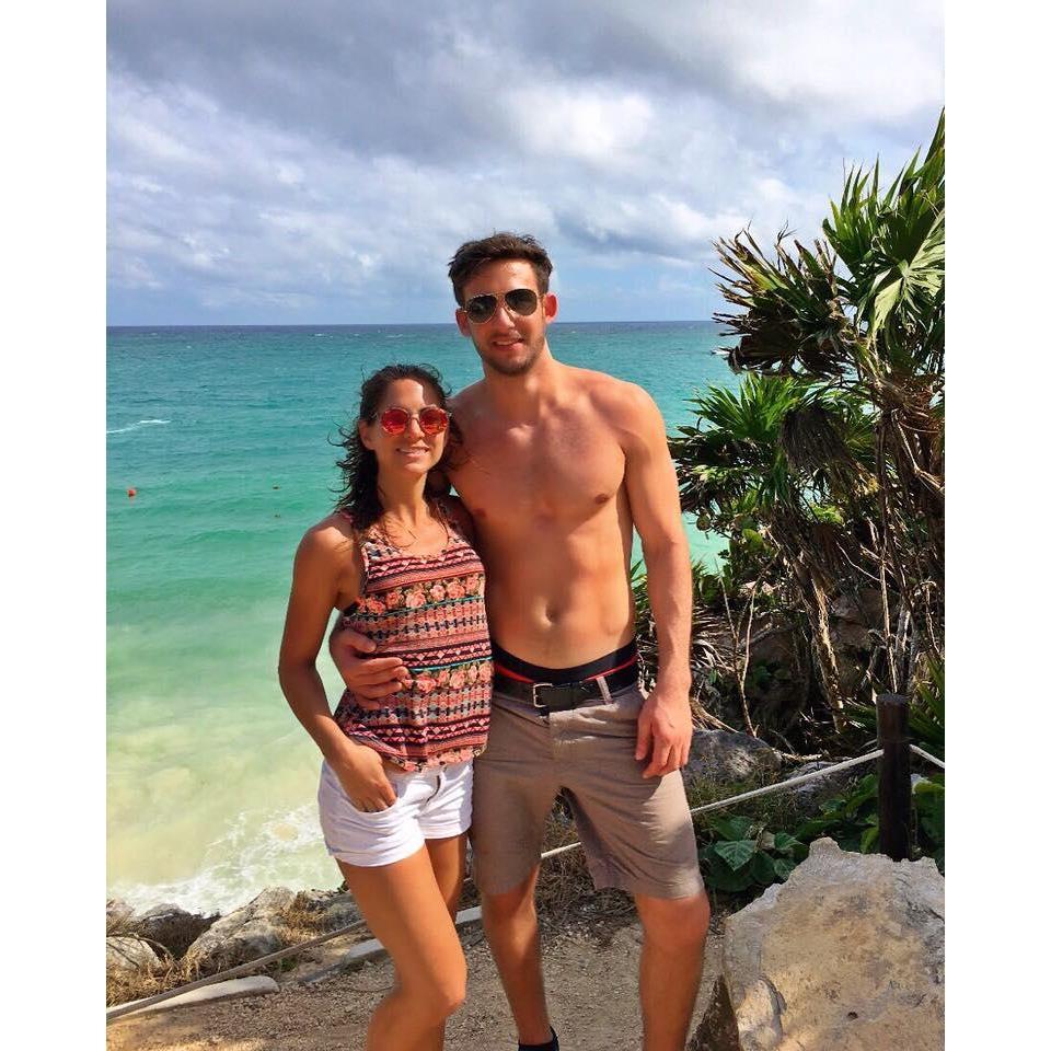 Our first trip to Mexico together. Pictured in Michael insisted on wearing no shirt. You will see this trend in other photos.