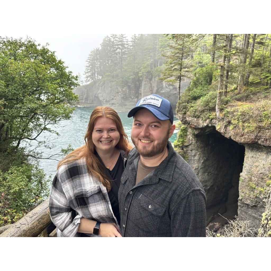 Just hours before the proposal, visiting Cape Flattery.