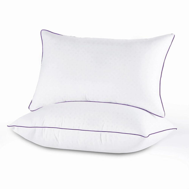 JOLLYVOGUE Pillows Standard Size Set of 2, Bed Pillows Set of 2, Cooling and Supportive Pillows with Super Soft Down Alternative Fill, Luxury Fluffy Hotel Quality for Side, Back, and Stomach Sleepers