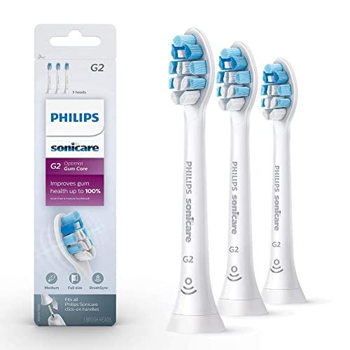 Philips Sonicare HX9033/65 Genuine Optimal Gum Health Toothbrush Head, 3 Pack, White