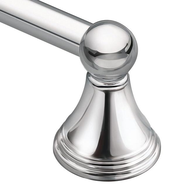 Moen DN8418CH Preston Collection 18-Inch Single Bar Bathroom Towel Bar, Chrome