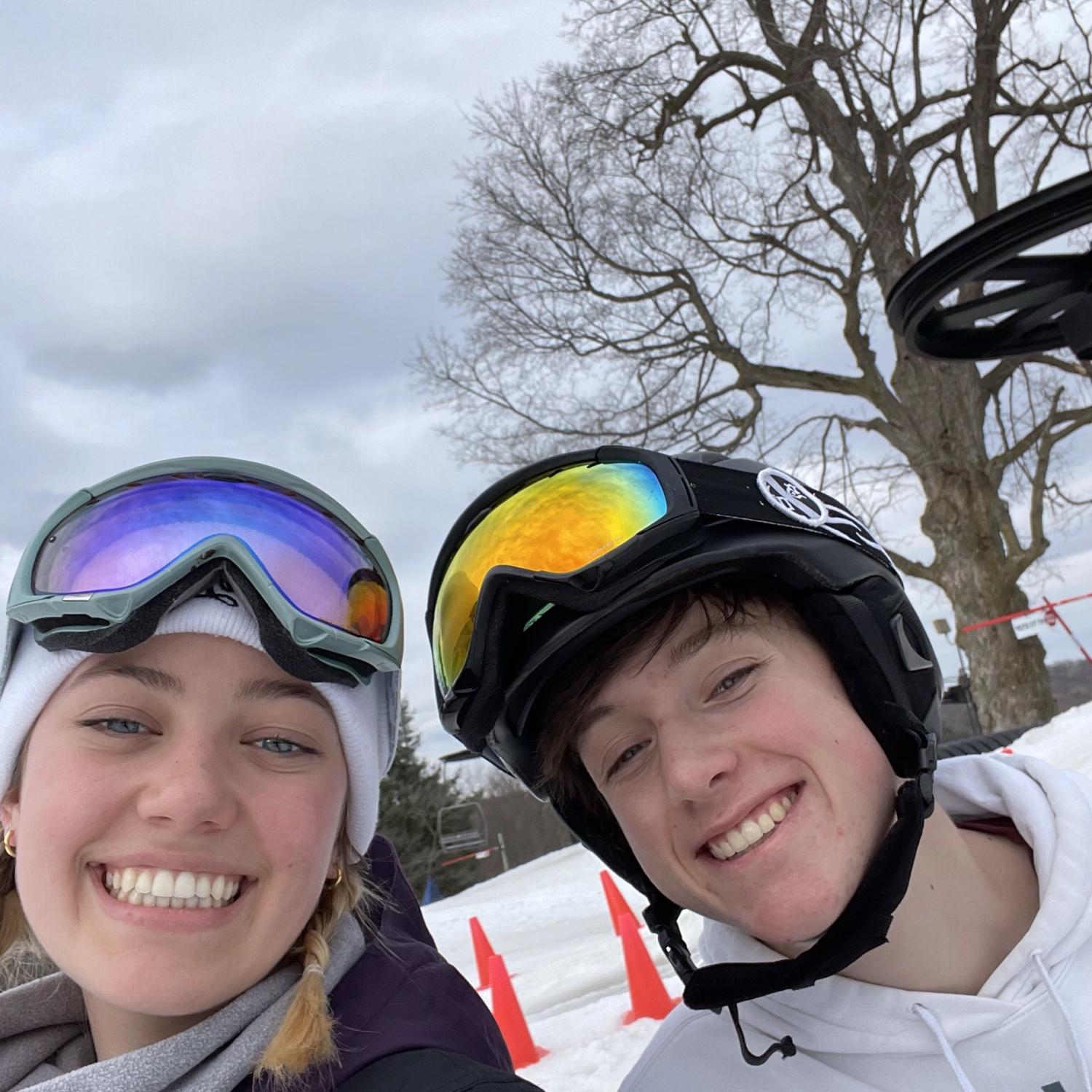 Found out we loved skiing together! Avery even taught James how to snowboard!