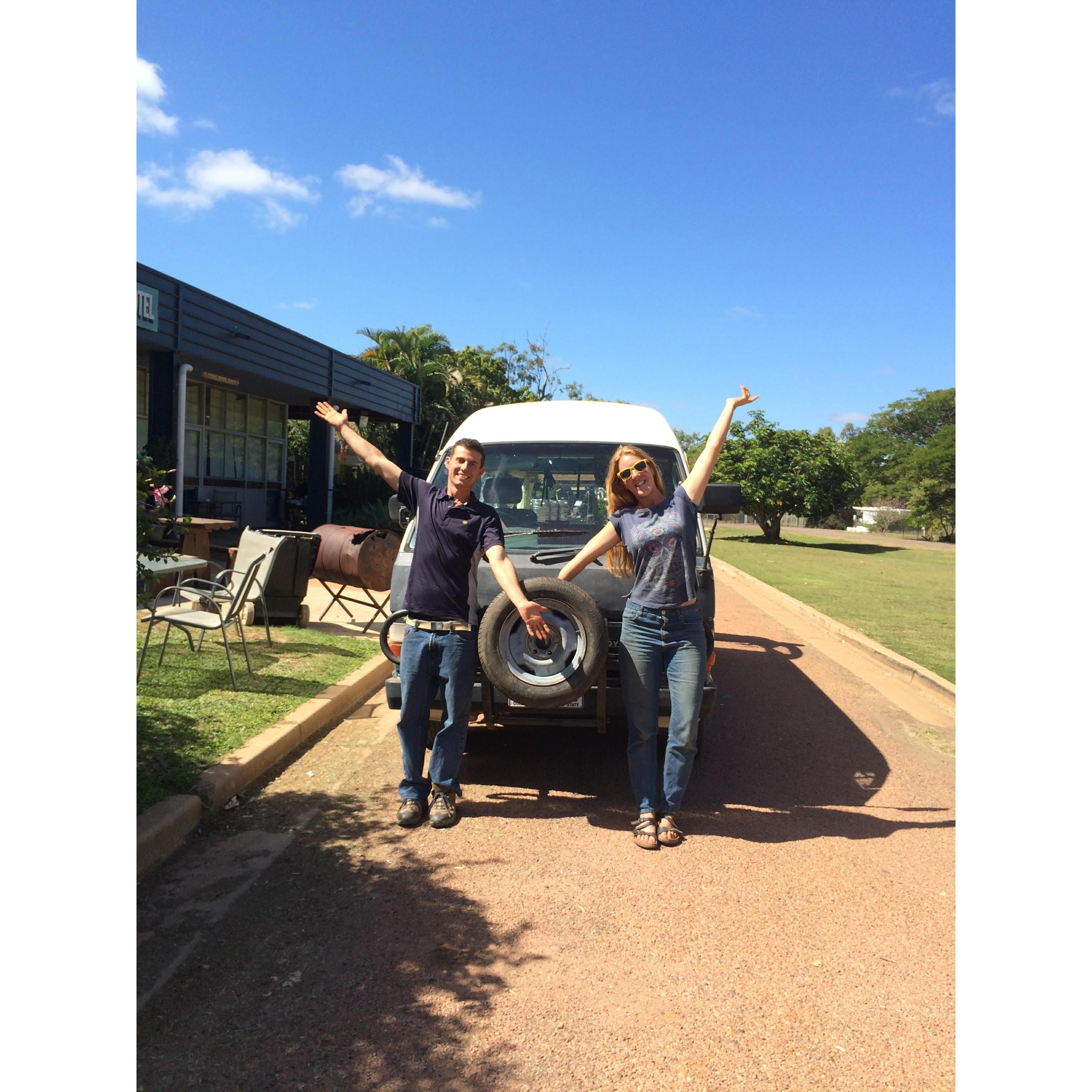 Suzanne the Van, on her maiden voyage! She made it as far as the auto shop and then broke down. We lived in their car park for 3 days while Mike fixed her, and the adventure continued!
Australia, 2016