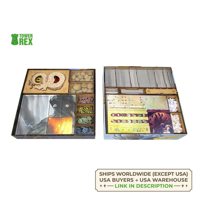 Organizer for Spirit Island + All Expansions, Storage Insert Compatible with Board Game, Accessories Upgrade, Gift for Board Gamers
