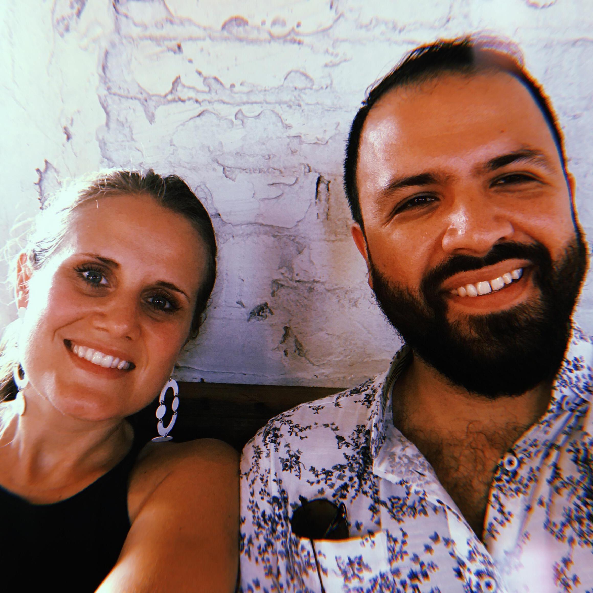Hanging out at our local watering hole “Pig Beach” in Brooklyn.