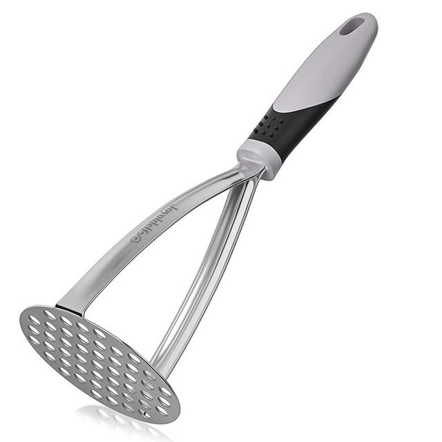 Joyoldelf Heavy Duty Stainless Steel Potato Masher, Non Stick Hand Potato Smasher for Food, Bean and Avocado