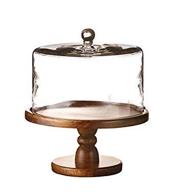 American Atelier 212766 Madera Teller mit Kuppel, 11,8 x 12,2 cm, braun