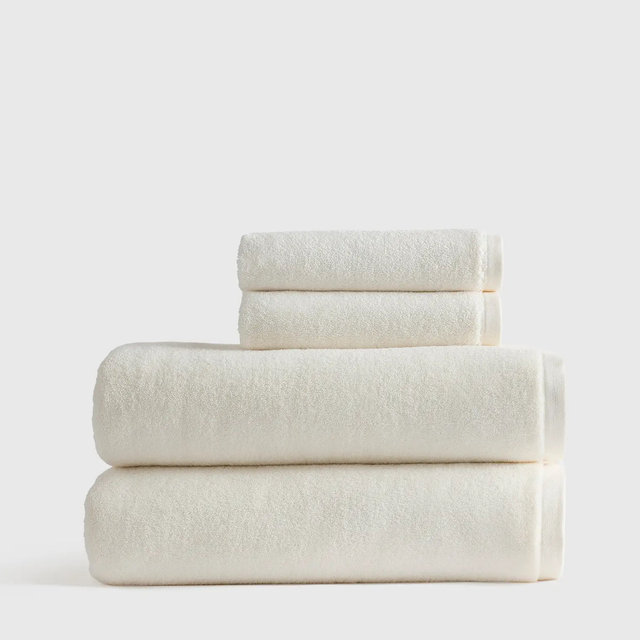 Plush Organic Turkish Cotton Bath Sheet Bundle (4 pieces) - Ivory