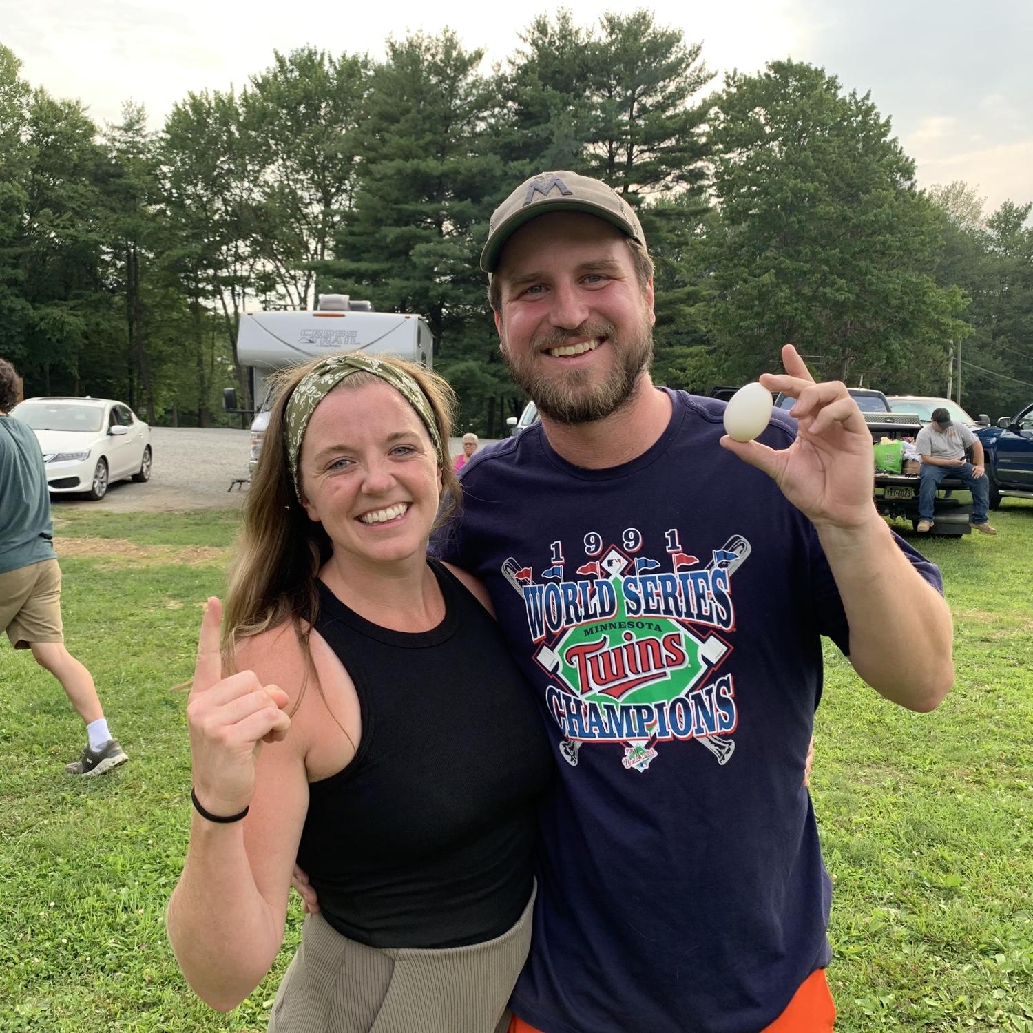 Egg toss winners two years in a row! #undefeated