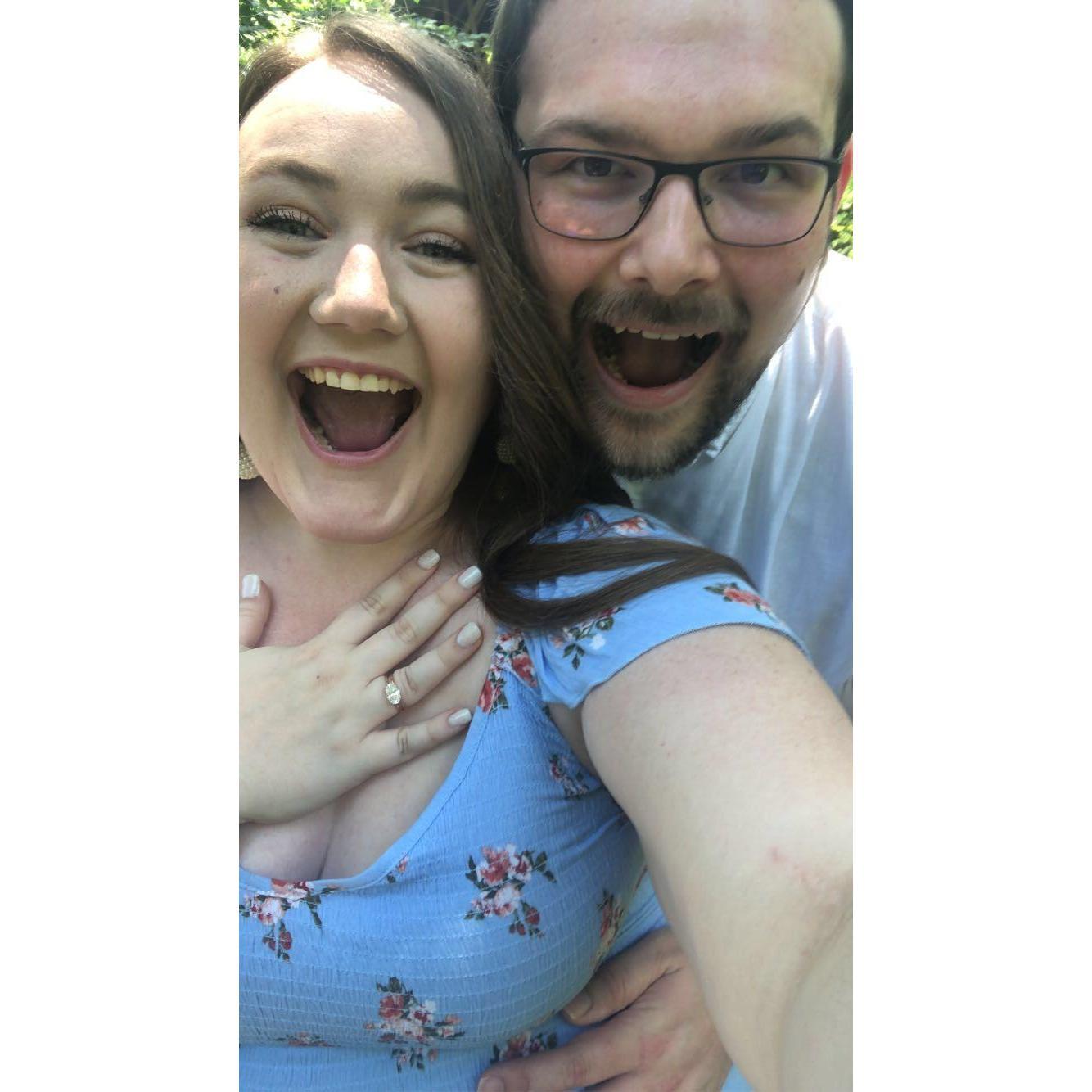 THE FIRST PICTURE WE TOOK TOGETHER AS AN ENGAGED COUPLE!! June 2020