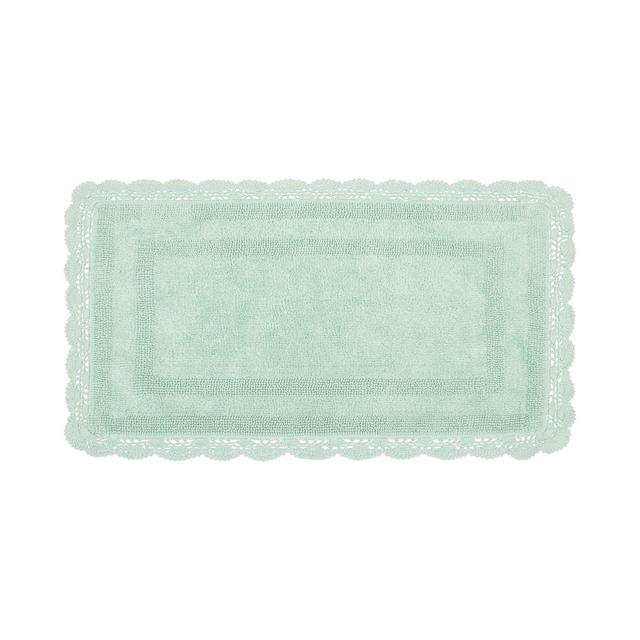 Laura Ashley Crochet Cotton Reversible 24" x 40" Bath Rug