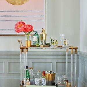 Oscarine Lucite Bar Cart