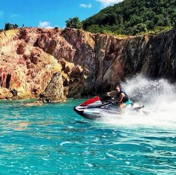 Jet Ski Experience during honeymoon in Antigua