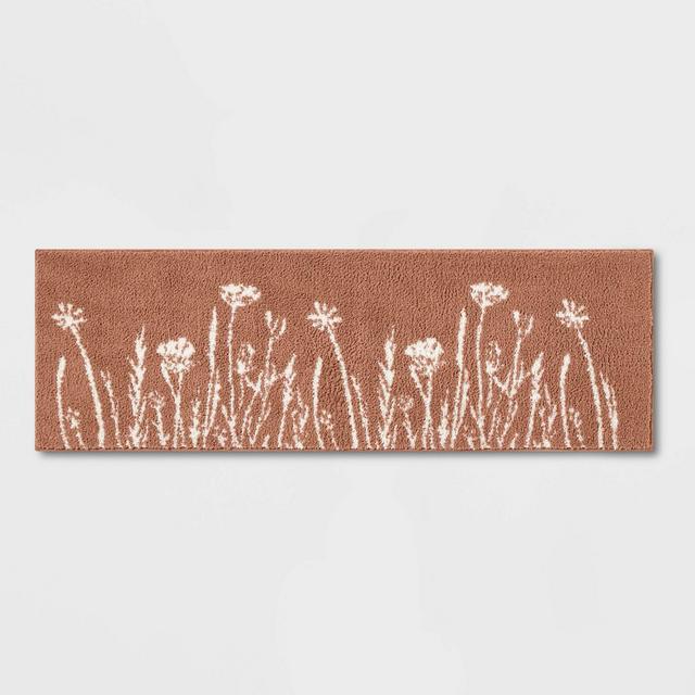17"x54" Runner Harvest Floral Bath Runner Clay - Threshold™
