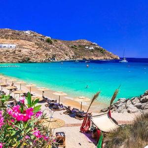 Drinks on the Beach in Mykonos