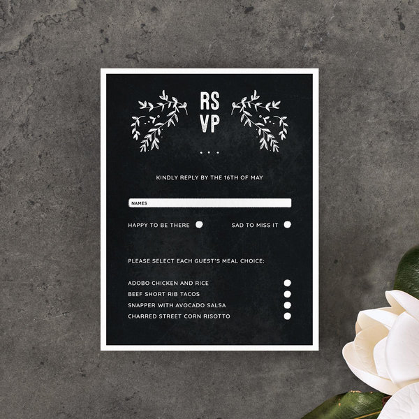 Humboldt Classic | Black | Zola Wedding Invitations