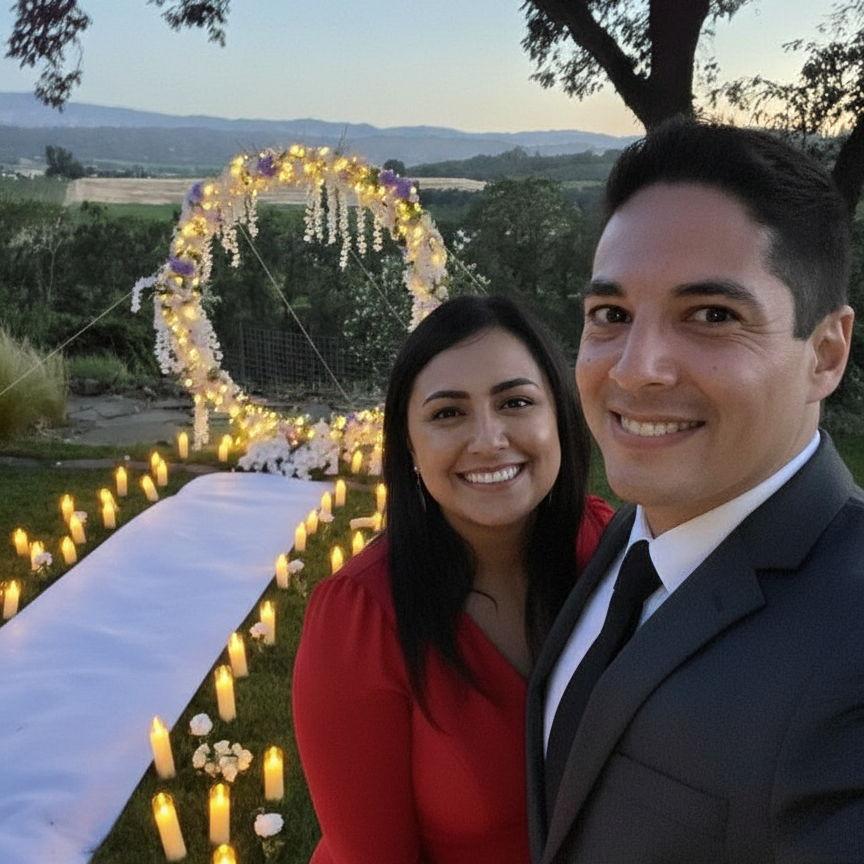 Our engagement weekend! Jonathan's sisters helped set everything up beforehand and it was gorgeous!
