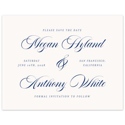 Beige Wedding Digital Save the Date - Jessenia Landscape
