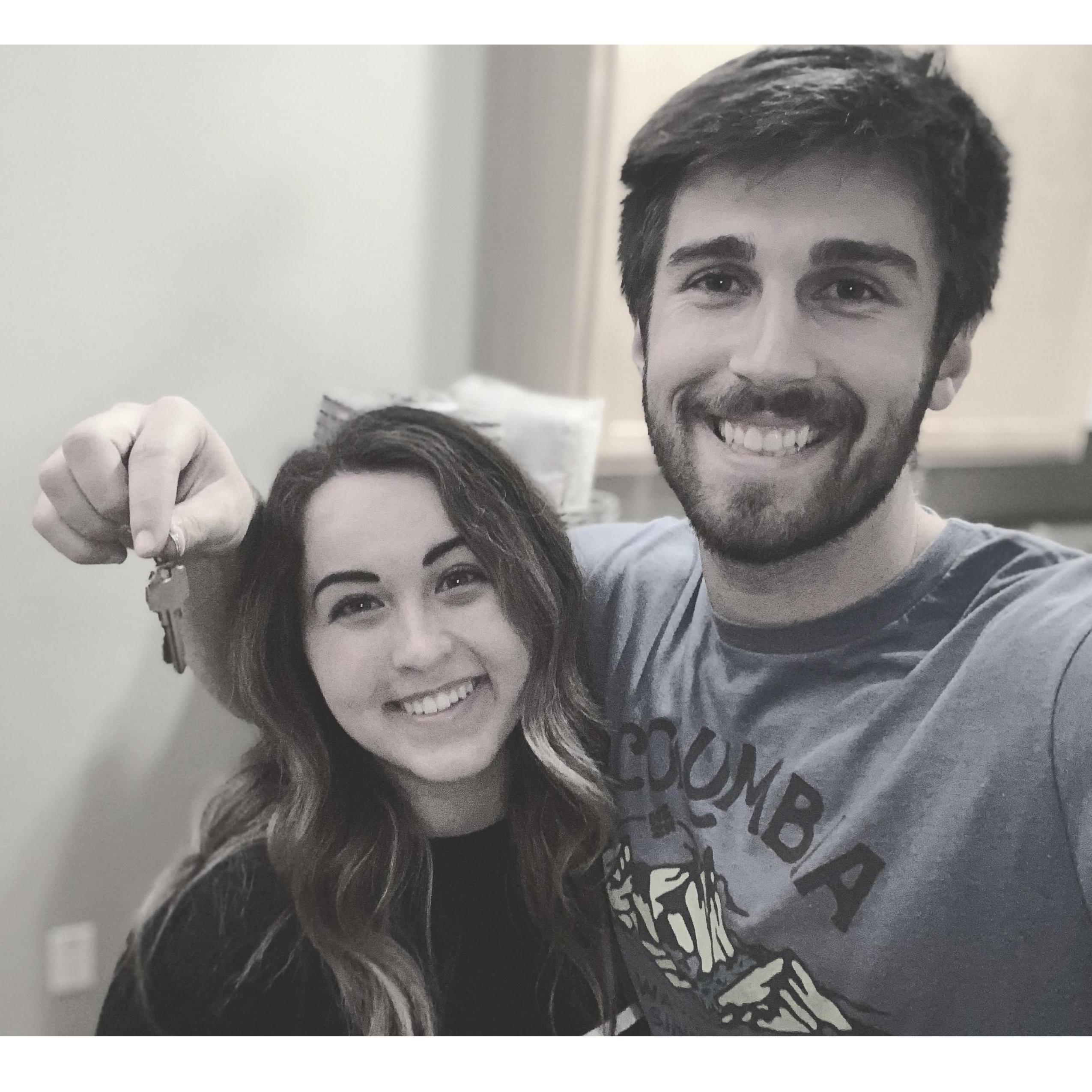 We got the keys to our FIRST place! (November 1st, 2019).
