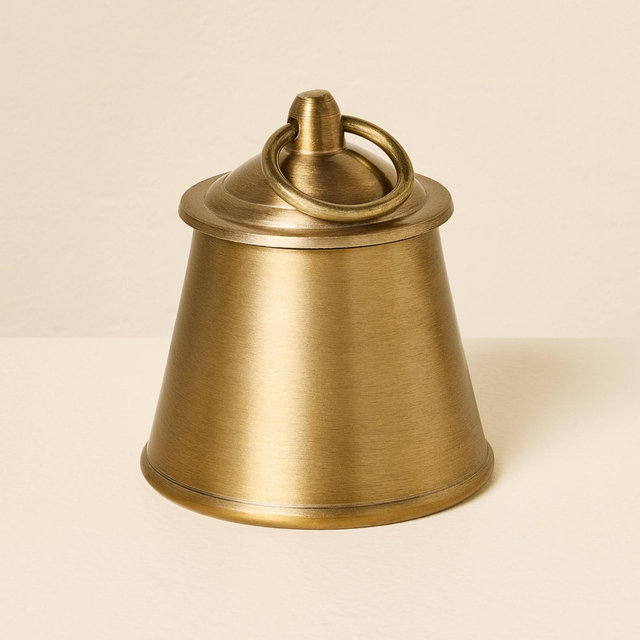 Small Brass Mulled Spice Bell Candle 4.58oz - Hearth & Hand™ with Magnolia