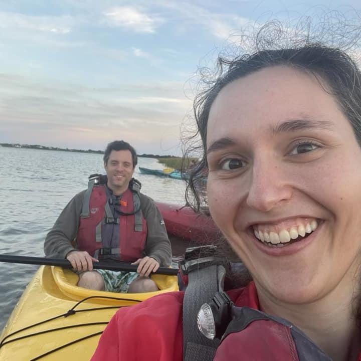 Our third date (: Kayaking near Folly Beach