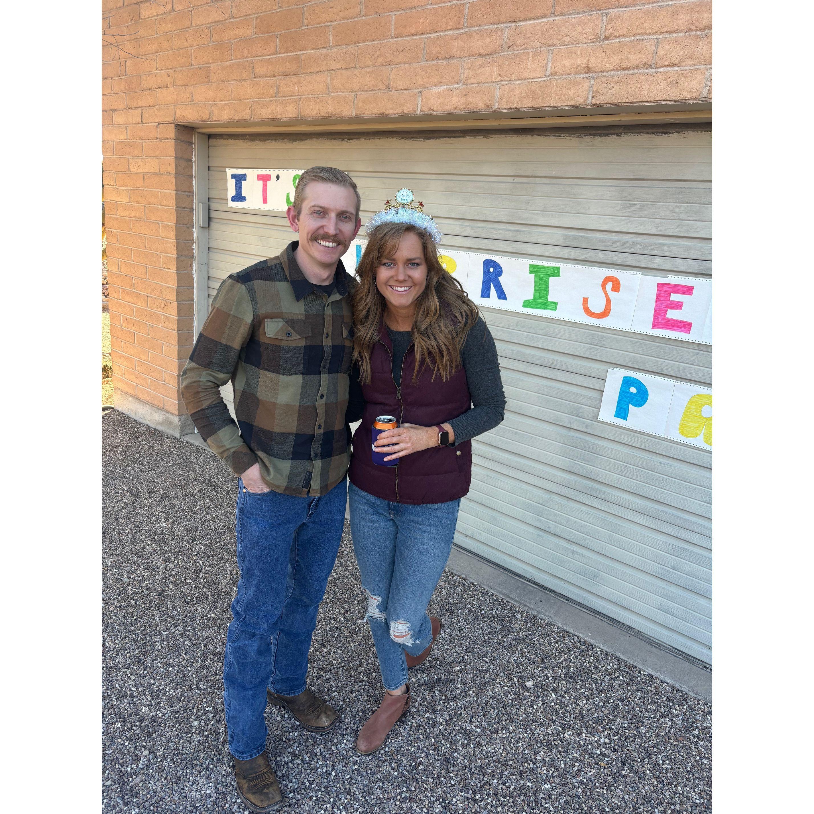 Caleb collaborated with my family and friends to throw a surprise party!