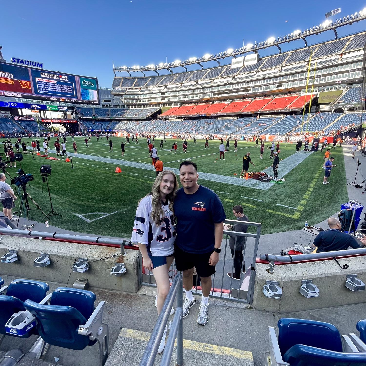 He might prefer soccer but I got me a Pats partner💙❤️💙