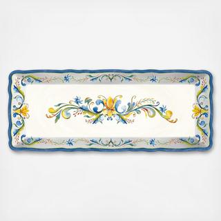 Floral BPA Free Melamine Harvest Baguette Tray