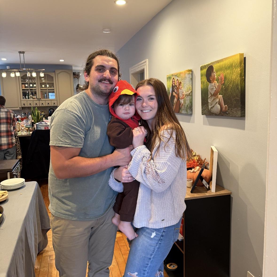 Hosting our second Thanksgiving with our baby turkey!