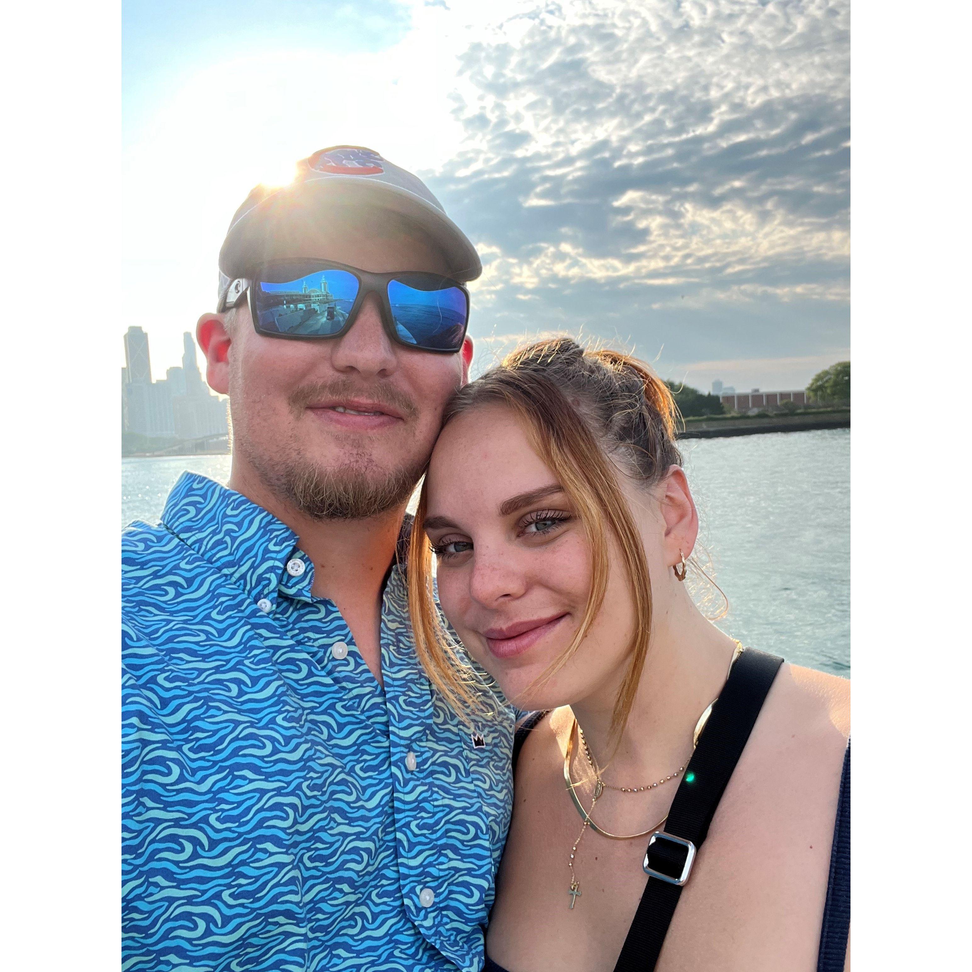 Aaron visiting Sophie in Chicago