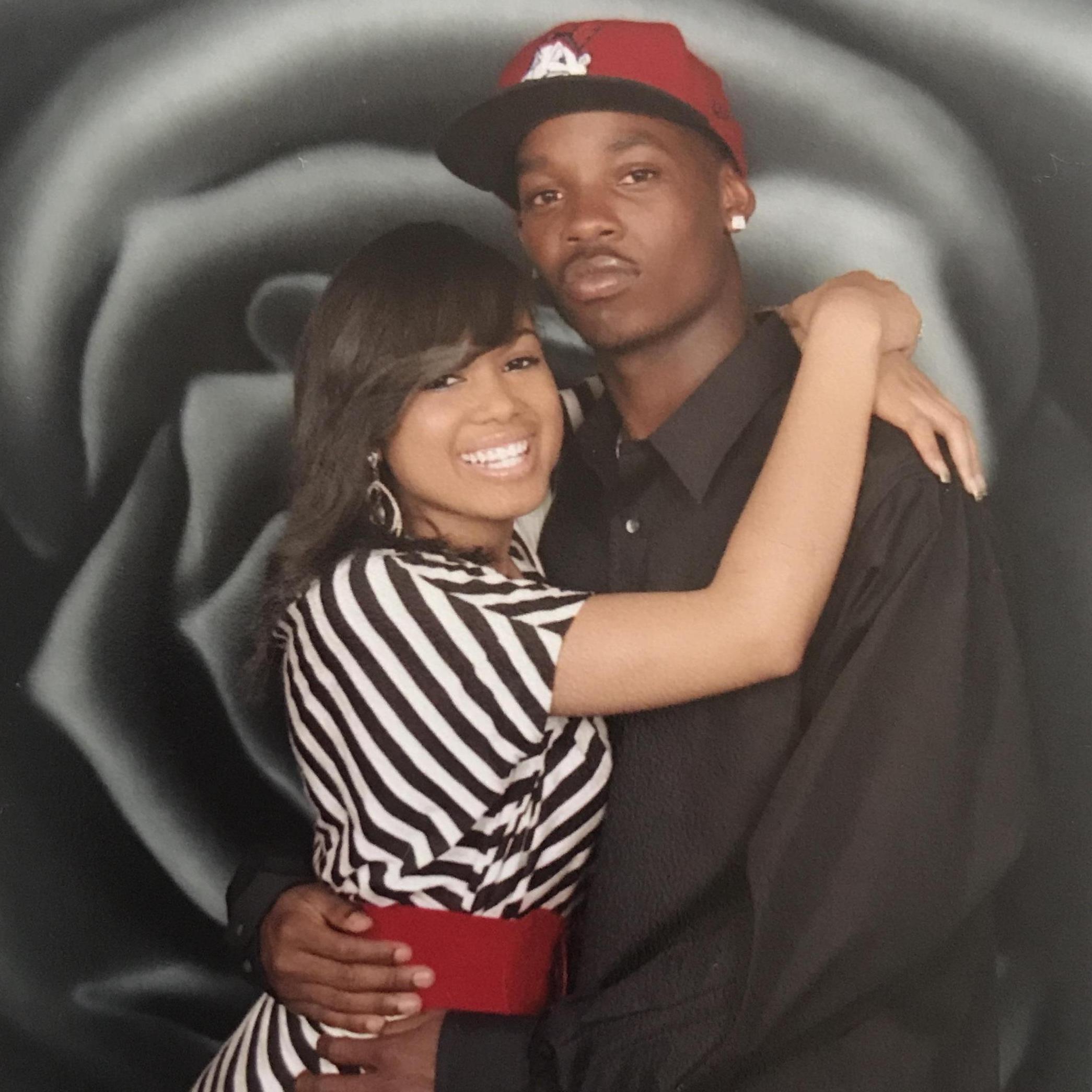 Our first pictures together. It was our one-month anniversary. Junior year 2009.