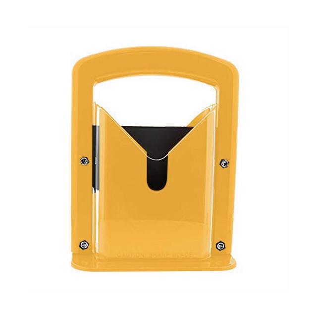 Slyce - Bagel Slicer, Bagel Cutter with Safety Shield and Safe Grip, Bagel Holder for Cutting Large and Small Bagels, Stainless Steel Blade (Yellow)