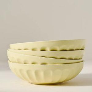The Latte Stoneware Pasta Bowls, Set of 4: Amelie Edition