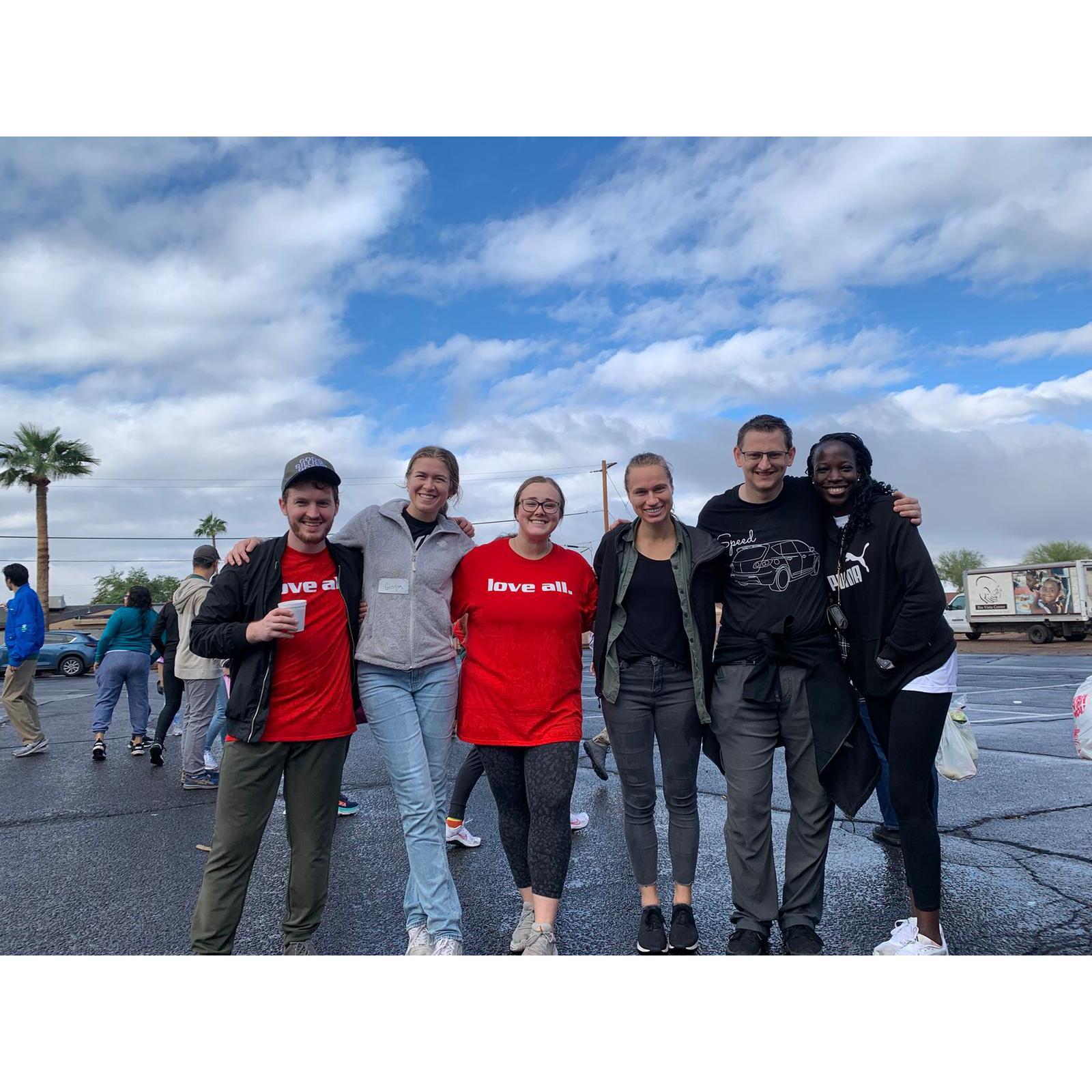 Volunteering at the Rio-vista center before the '' date not date'' at Canyon Lake.