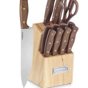 Cuisinart C55W-14PCB Advantage Cutlery 14-Piece Triple Rivet Walnut Knife Block Set