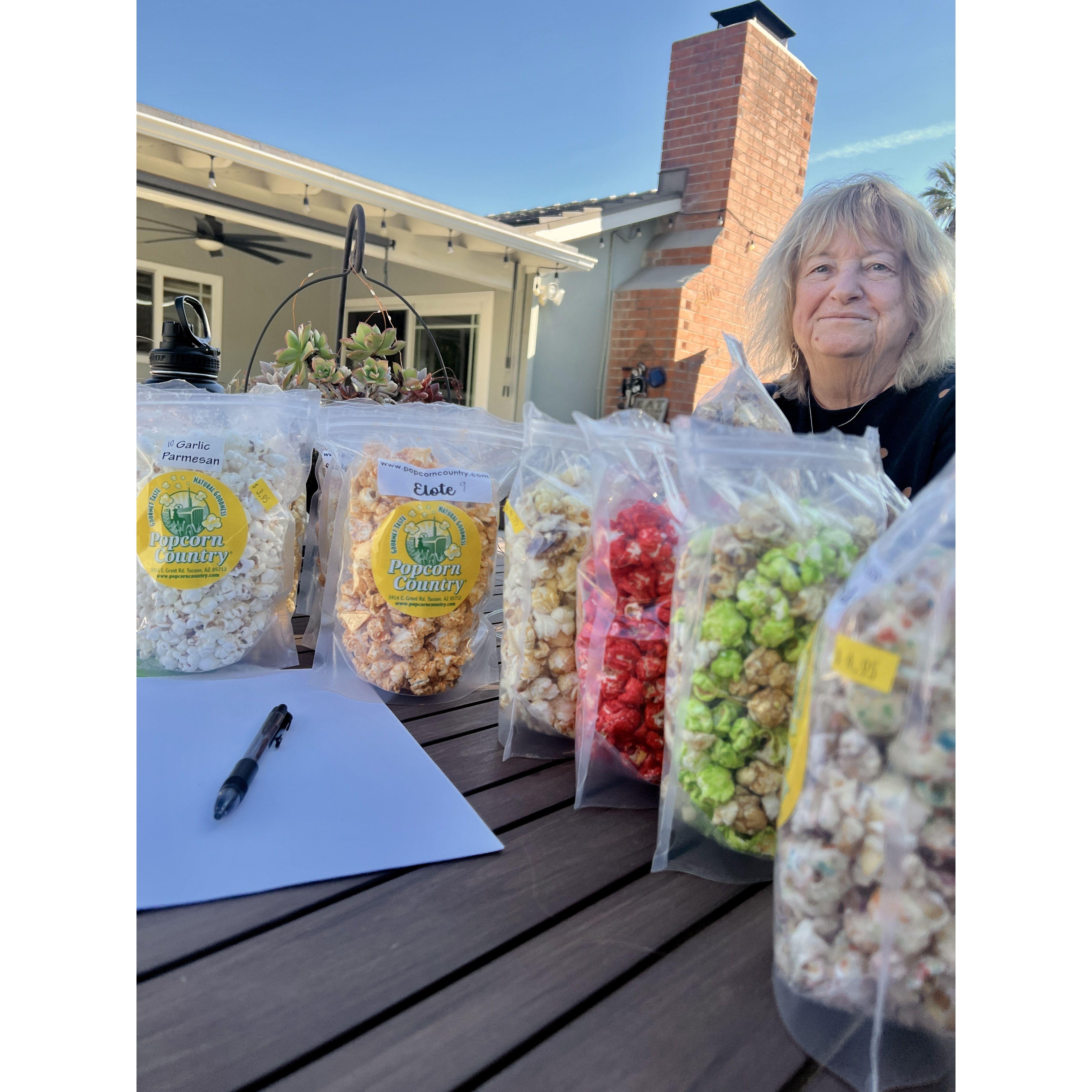 Popcorn tasting