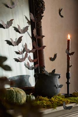 Iron Bat Wall Decor, Set of 18