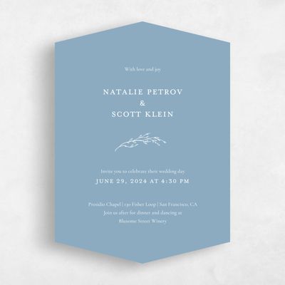 Blue Diamond Wedding Invitation - Normandy Classic