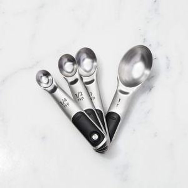 OXO Magnetic Stainless Steel Dry Measuring Spoons, Set of 4