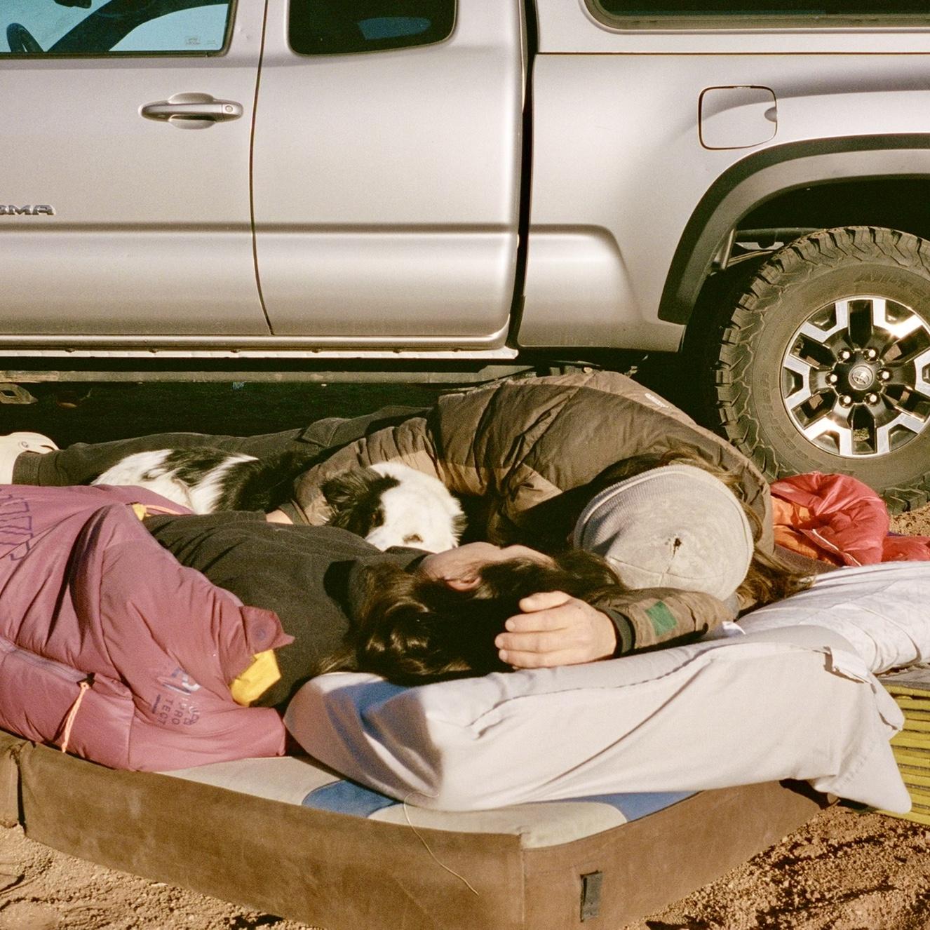 Cowboy camping with our pup!