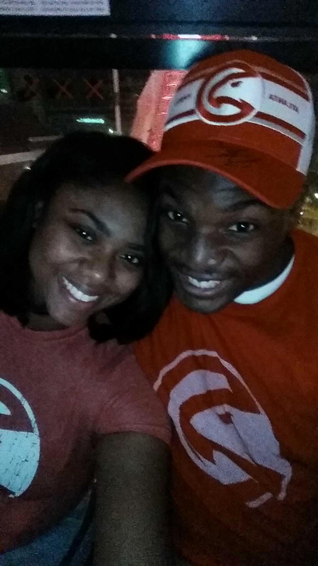 Riding the Ferris wheel after Hawks game