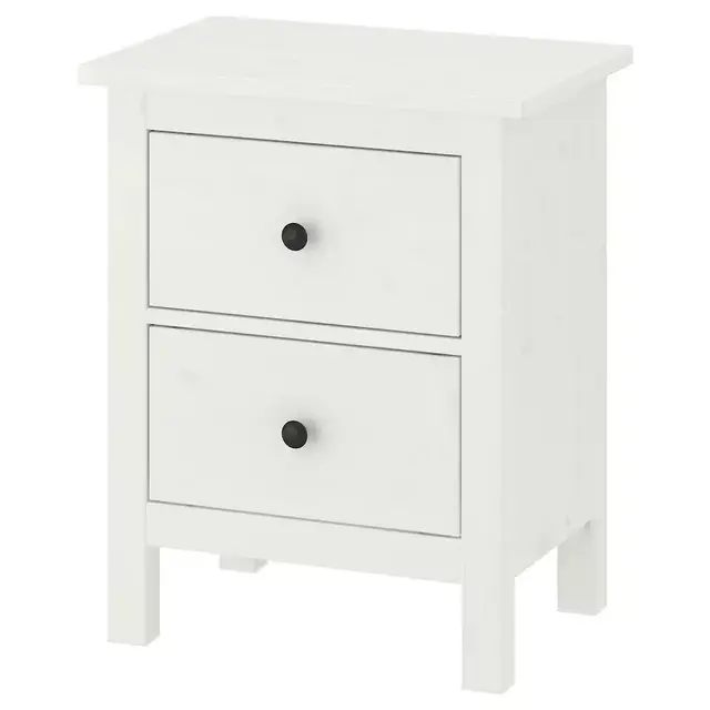 HEMNES 2-drawer chest, white stain21 1/4x26 "