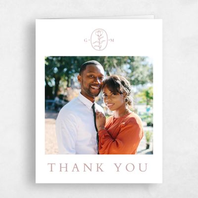 Grayed Mauve, Pink Wedding Thank You - Sintra Photo