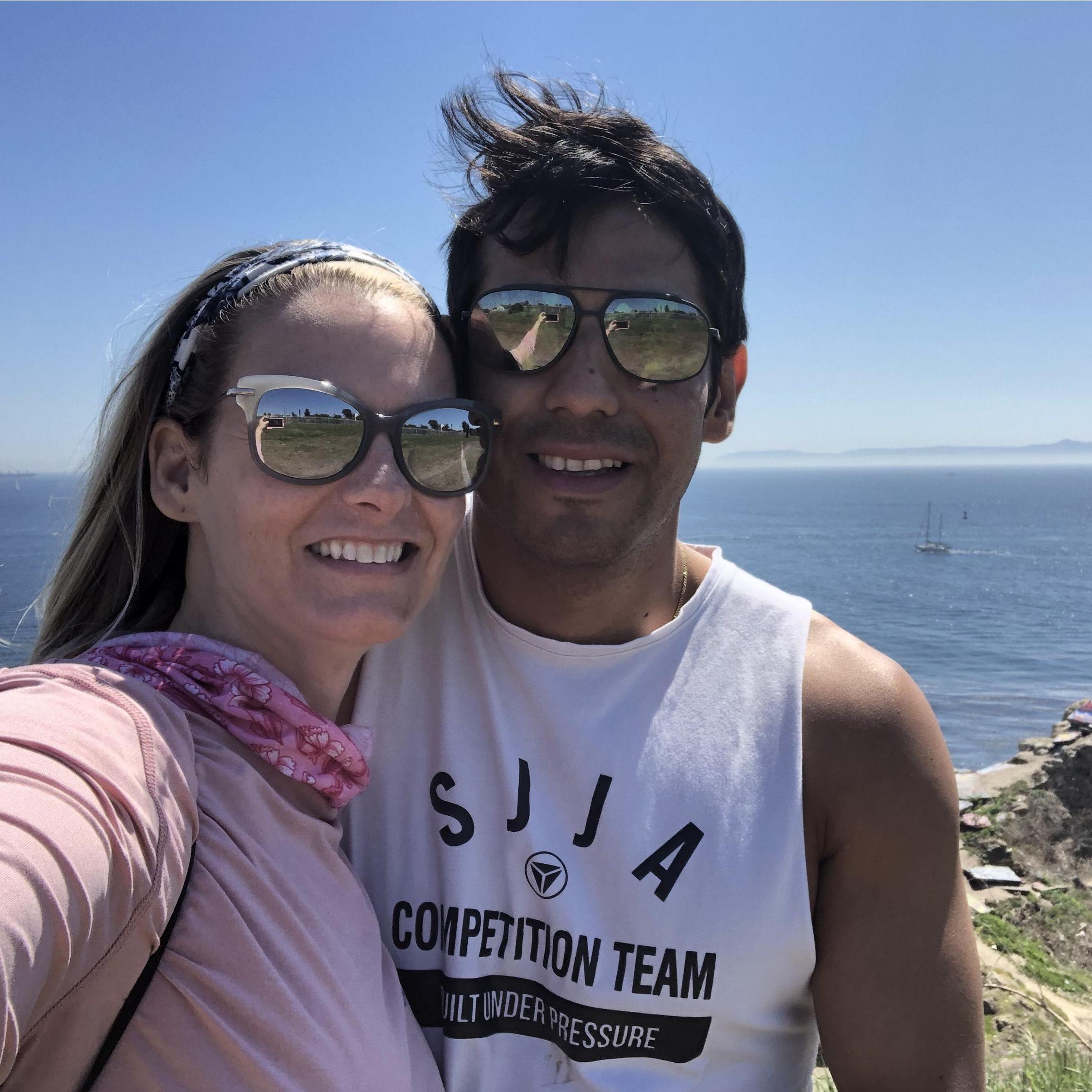 One of our first pictures together! We went to the Sunken City in San Pedro on a beautiful day.