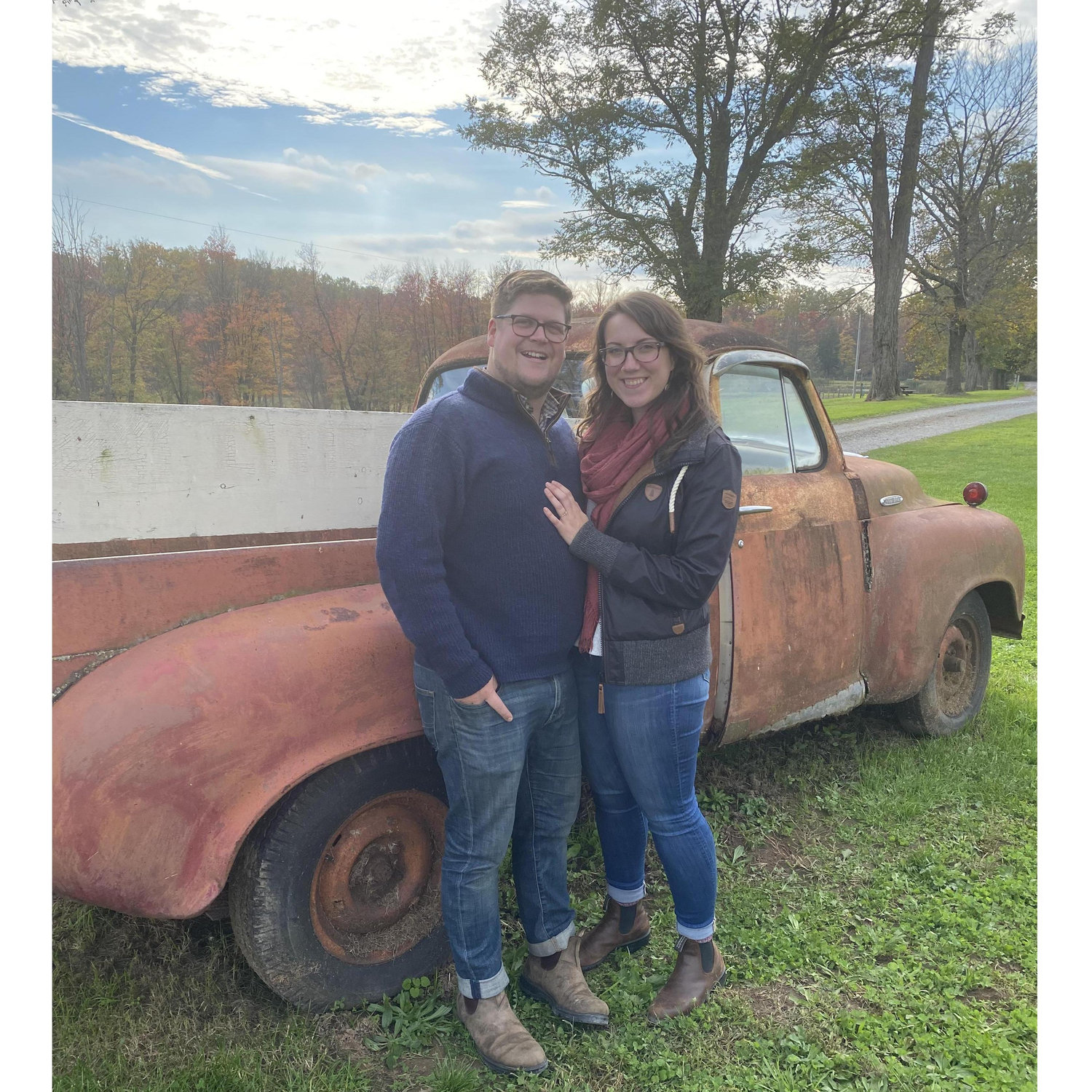Spending Evelyn's birthday at The Barns at Elizabeth Farms, our future wedding venue!