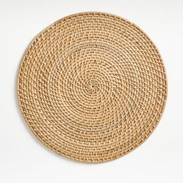 Artesia Round Natural Woven Rattan Placemat