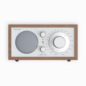 Tivoli Audio - Model One Bluetooth Shelf Speaker with Wood Finish - Cherry/Silver