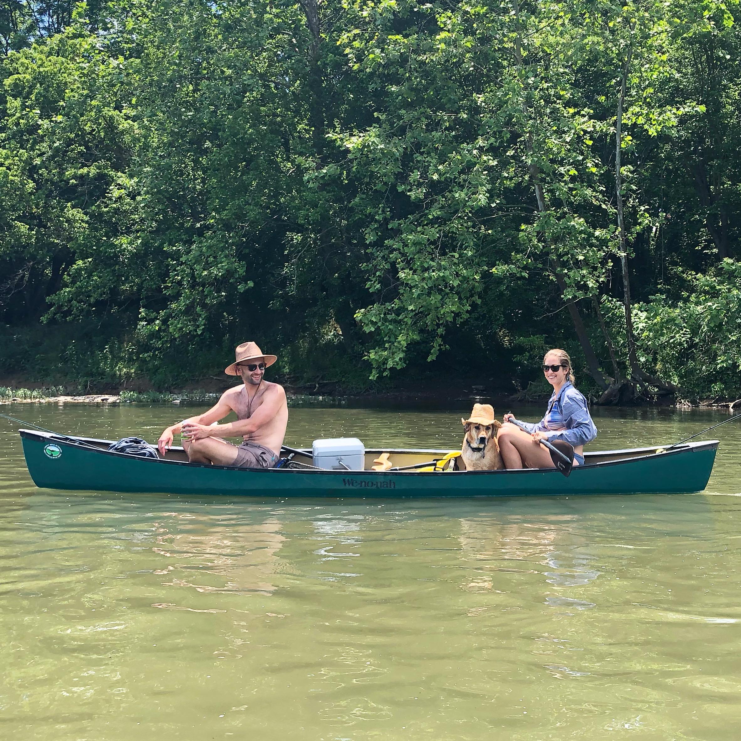 River trip with Posy, Virginia, 2020