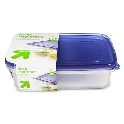 Snap and Store Large Rectangle Food Storage Container - 2ct/128oz - Up&#38;Up&#8482;