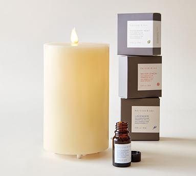 Flameless Oil Diffuser Pillar Candle With Remote